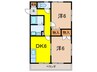 グレ－ス仁川Ⅲ 2DKの間取り