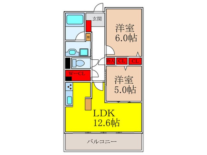 間取り図 Ｋ　ＦＬＡＴ