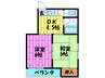秀和第２ハイツ 2DKの間取り
