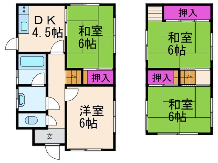 間取り図 高垣町貸家