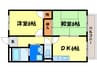 リバティハウス守山 2DKの間取り