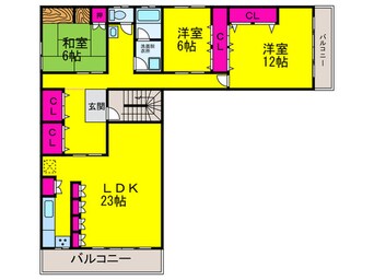 間取図 ドミ－ル駒川