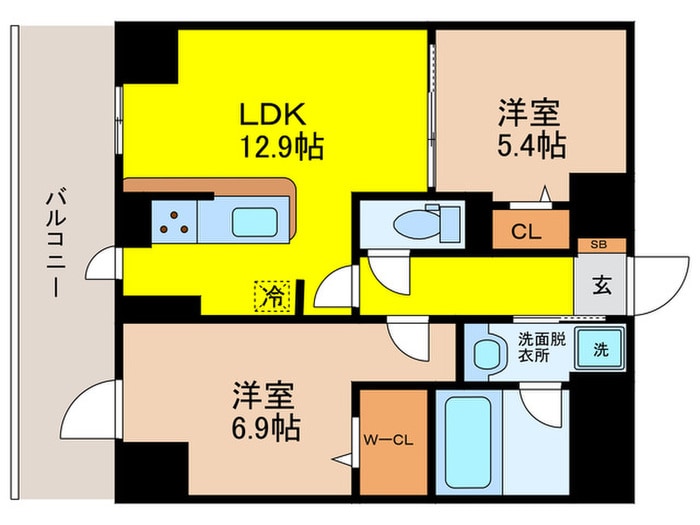 間取り図 D-ROOM帝塚山