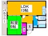 仁山田ハイツ 1LDKの間取り
