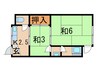 大和アパート 2Kの間取り