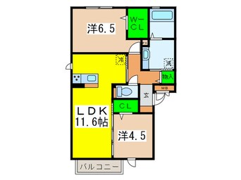 間取図 ブリ－ゼ久宝寺　B棟