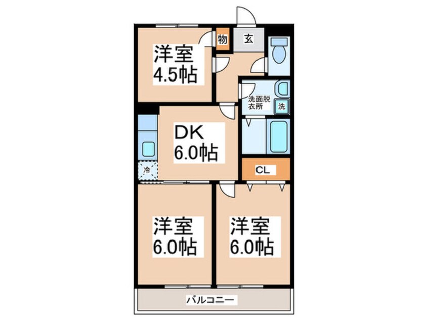 間取図 ベルフォ－レ日根野