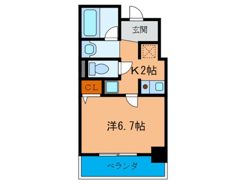 間取図 ラナップスクエア東梅田（607）