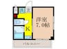 レインボ－ハイム 1Kの間取り