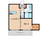 オーズ篠原北町 1LDKの間取り