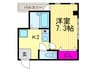 セレーノ・アルドーレ 1Kの間取り