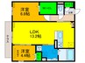 ラ・ベル・メール鳳 2LDKの間取り