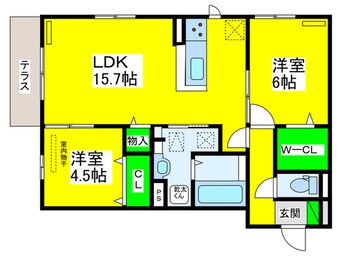 間取図 ラ・ベル・メール鳳