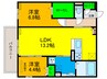 ラ・ベル・メール鳳 2LDKの間取り