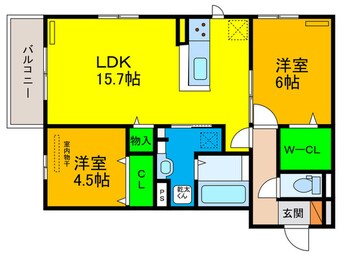 間取図 ラ・ベル・メール鳳