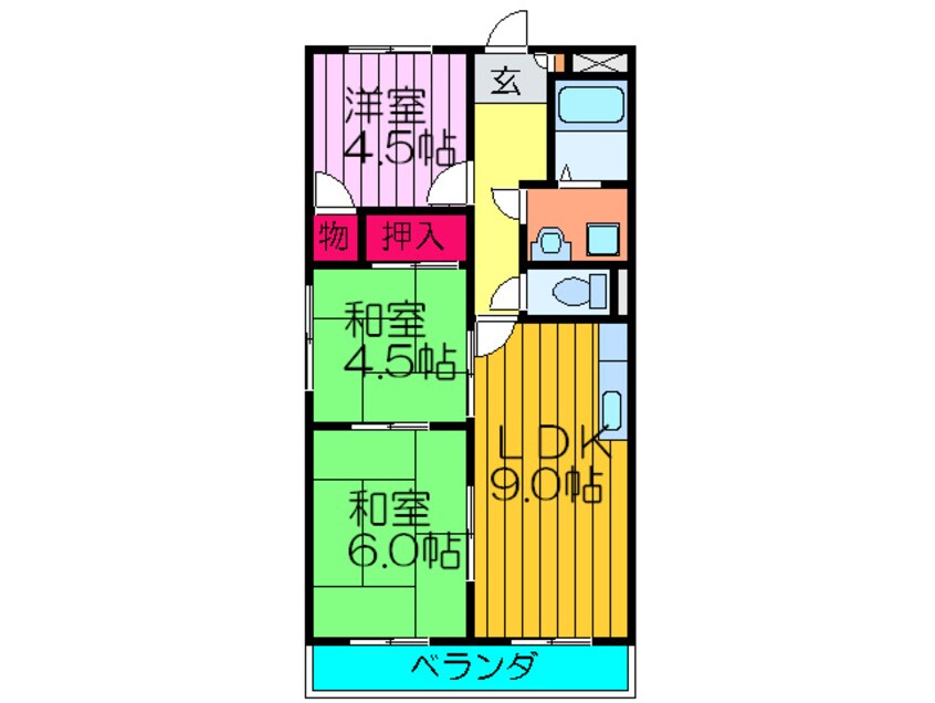 間取図 コ－ポ放生川