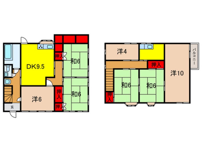 間取図 三田市桑原貸戸建て