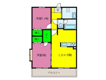 間取図 ｻﾝ･ﾘｳﾞｧｰｼﾞｭ岸和田