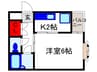 エスポワ－ル千里園 1Kの間取り