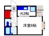 エスポワ－ル千里園 1Kの間取り