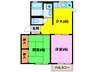 ハッピーホーム 2DKの間取り