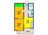 大栄マンション 2DKの間取り