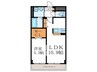 アンプルールフェール西大路 1LDKの間取り