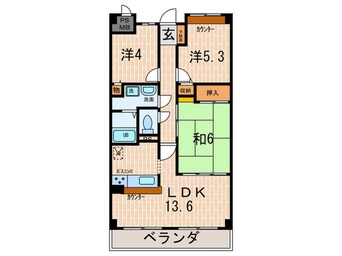 間取図 サンラトール甲陽園