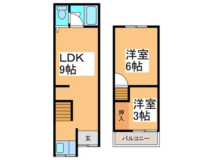間取り図 東新町5丁目テラスハウス