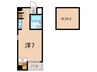 ﾊｲﾂ大和Ⅱ 1Rの間取り