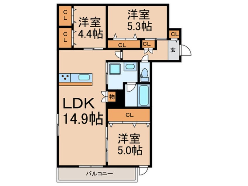 間取図 ヘーベル　ロシュ8