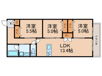 間取図 ヘーベル　ロシュ8