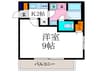 ハウスセゾン京大北 1Kの間取り