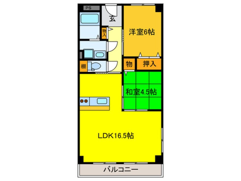 間取図 第５コ－ポ平野