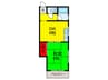 喜多マンション 1DKの間取り