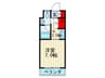 ベルデ忍ヶ丘 1Kの間取り
