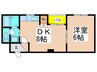 ハイツ・ハピネス 1DKの間取り