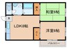 七草ハイツ 2LDKの間取り