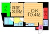 ピコットⅦ 1LDKの間取り