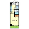 シュプレーム堺 1Kの間取り