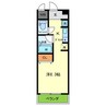 シュプレーム堺 1Kの間取り