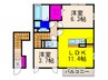 クレールコート 2LDKの間取り