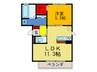 サフィールＫ 1LDKの間取り