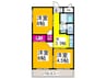 椋本マンション 3Kの間取り