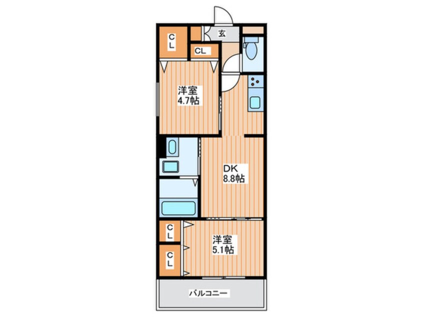 間取図 クリエオーレ明和