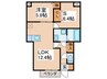 フェリスグラシア 1LDK+Sの間取り