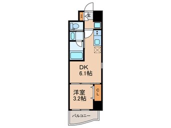 間取図 弁天町プライマリーワン