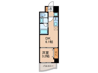 間取図 弁天町プライマリーワン