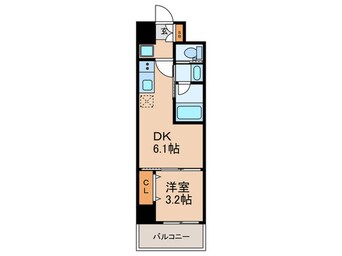 間取図 弁天町プライマリーワン