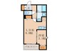 ザカラ－東本町A棟 1LDKの間取り